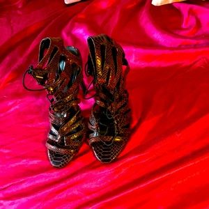 TopShop Sandal lace up heels  9.5 size Sexy great for Valentine’s Day